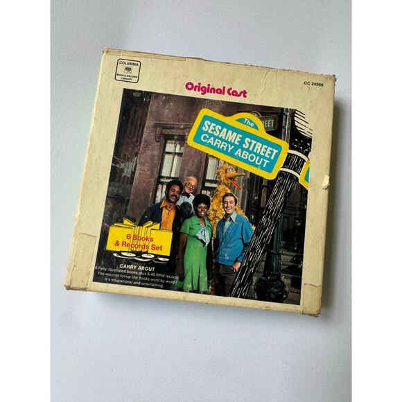 Vtg Sesame Street Carry About Original Cast Book & Vinyl Record 70s Columbia - Picture 1 of 16